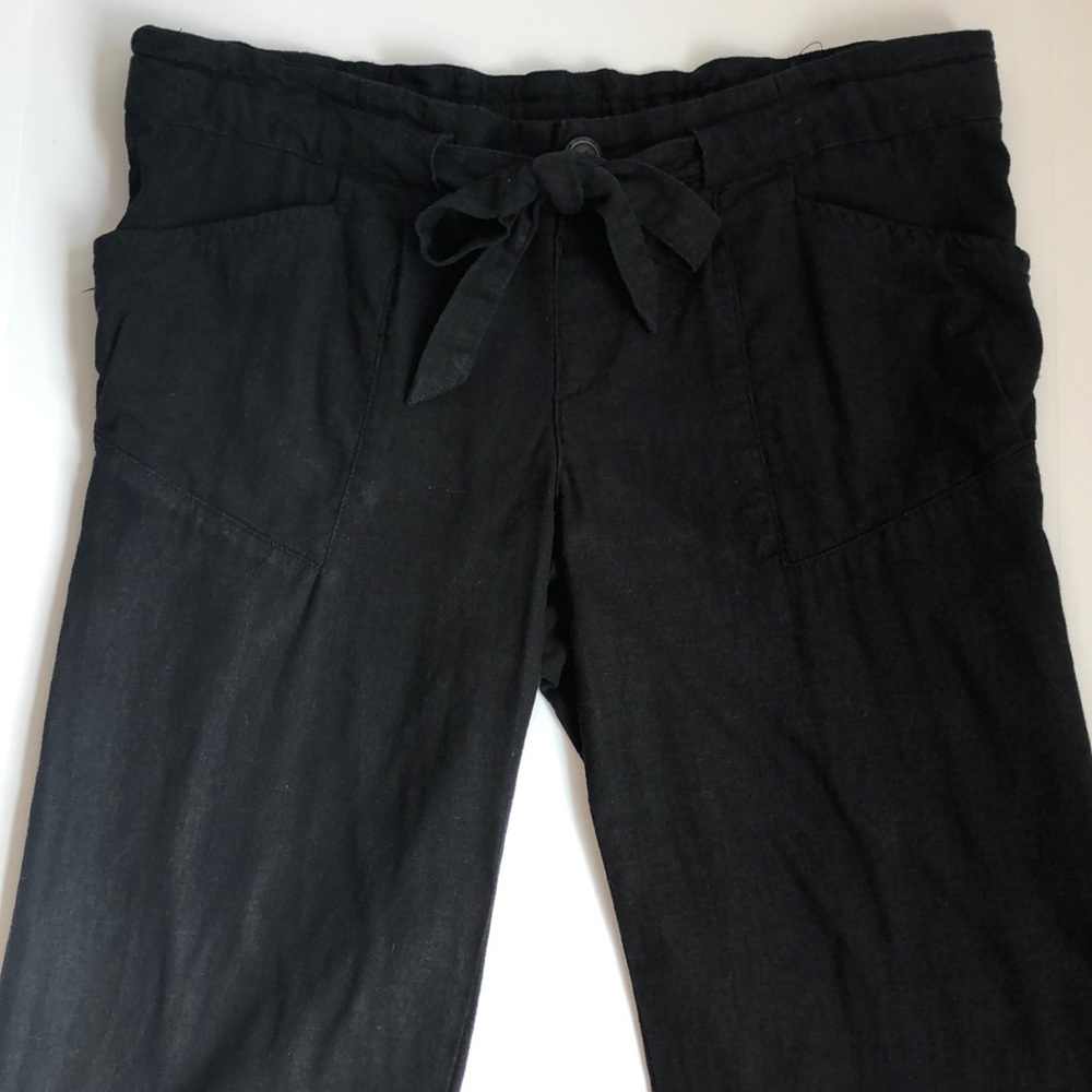 Jolt linen blend tie waist paper bag pant size 7